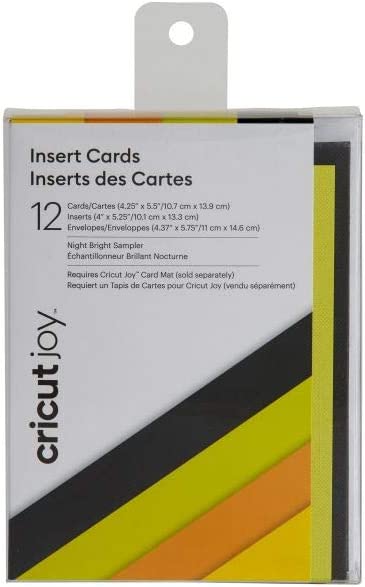 Cricut Joy Insert Cards - DIY greeting card for Baby Shower, Birthday, and Wedding - Night Brights Sampler, 12 ct