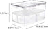 blitzlabs Refrigerator Organizer Bins Produce Saver, Stackable Freezer Bins Fresh Keeper Food Storage Containers for Fridge Freezer Cabinet Kitchen Organization -5700ML