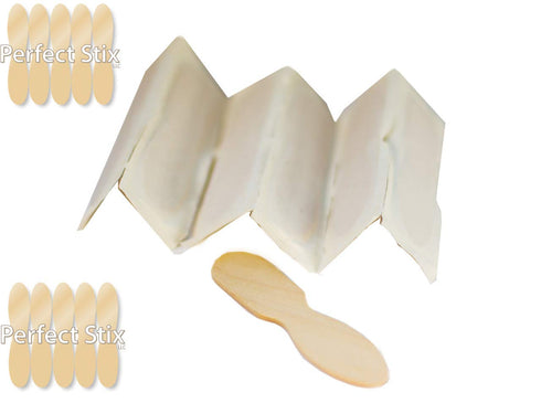 Perfect Stix Wooden Wrapped Taster Ice Cream Paddle Spoon, Paper Wrapped, 3" Length (Pack of 300) Wrapped