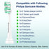 Aoremon Replacement Toothbrush Heads for Philips Sonicare Snap-on Electric Brush Handles HX9023/65, 10 Pack