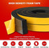 Weather Stripping Door Seal Strip,High Density Foam Tape,Doors and Windows Insulation Soundproofing Weatherproof,Self Adhesive Rubber Weatherstrip Door Seal Strip (1/2''W X 1/2''T X 13'L)
