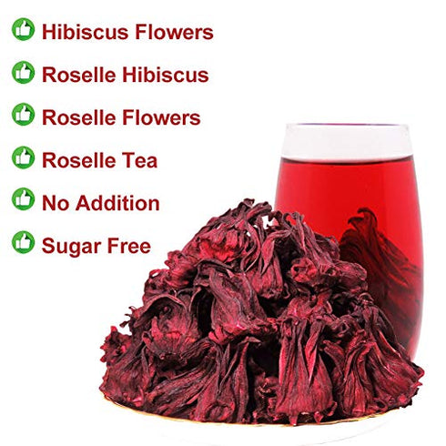 Plant Gift Roselle Hibiscus, Hibiscus Tea Organic, Hibiscus Flowers Roselle Tea, Hibiscus Tea, Dried Hibiscus Chinese Health 50G/1.76oz