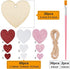 Wooden Hearts for Crafts - 30 Pcs 3" Natural Heart Wood Slices Unfinished Predrilled DIY Heart Wooden Ornaments Heart Shape Wood Cutouts with Glitter Heart Foam Stickers for Valentine's Day