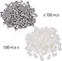 100-Pack Cable Clamps, COOLMI 3/8 Inch Rope Light P-Style Mounting Clips with Compatible Stainless Steel Pan Head Phillips Screws (100 PACK-3/8 Clips with Screws)