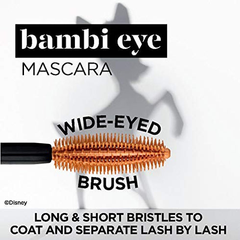 L'Oreal Paris Bambi Eye Washable Mascara, Doe Eyes, Lasting Volume, Length & Lift, Definition, No Clumping, No Smudging, Black, 0.28 Fl. Oz