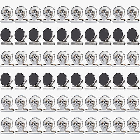 GRTARD Magnetic Clips 60 Pack Fridge Magnets Clips Magnetic Hooks Clips, Strong Refrigerator Magnets Clips, Whiteboard Magnetic Clips, 1.2 Inch (Silver)€¦