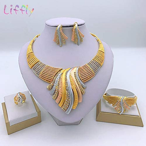 Ethiopian Jewelry for Women Golden African Necklace for Mom ladies, Costume Jewelry for Women Necklaces