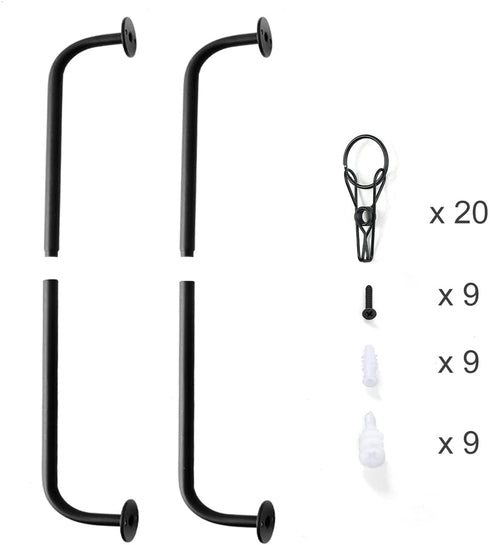 Mkono Hat Rack for Wall Baseball Cap Organizer Holder with 20 Clips Modern Metal Hat Storage Display Hanger Wall Mount Cowboy Hat Hooks Rack for Closet Bedroom Entryway, Set of 2