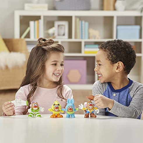 Mr Potato Head Disney/Pixar Toy Story Mini 4 Pack Buzz, Woody, Ducky, Bunny Figures Toy for Kids Ages 2 & Up (E3065)
