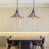 PoKat Industrial Metal Pendant Light, Modern Adjustable Hanging Light Fixtures, Nickel Farmhouse Style Ceiling Lamp for Kitchen Island Dinning Table Hallway Bedroom Indoor Entryway, E26 Base,2 Pack