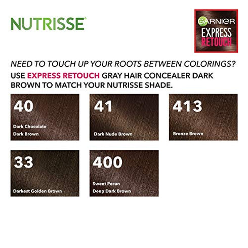 Garnier Hair Color Express Retouch Gray Hair Concealer, Dark Brown Root Touch Up, 1 Count