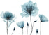 M ACHOOSE Blue Flower Wall Decals Wall Stickers Peel and Stick Removable Decal Stick DIY Wall Art Murals Home Wall Decor for Bedroom Living Room Classroom Office Wall Decaoration