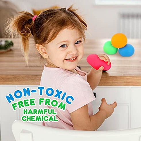 4 Pack Stress Ball for Kids and Adults Slow Rising Balls Sensory Fidget Toy Anxiety Stress Relief Squeezing Balls Calming Tool, Vent Mood and Improve Focus, Soft Squishy Ball Hand Grip Pressure Ball
