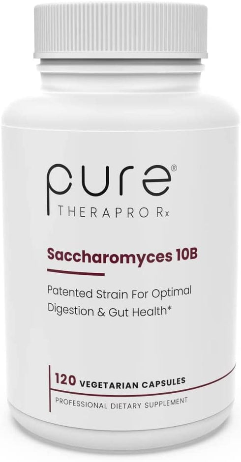 Pure Therapro Rx Saccharomyces 10B - Saccharomyces Boulardii, 10 Billion CFU Per Serving, Patented Strain CNCM I-3799, Probiotic Capsules, Probiotics for Men and Women - 120 Count (Pack of 1)