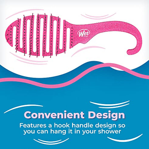 Wet Brush Hair Brush Shower Detangler - Pink Glitter - Exclusive Ultra-soft IntelliFlex Bristles - Minimizes Pain And Protects Against Split Ends And Breakage - For Women, Men, Wet And Dry Hair
