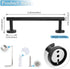 Bathroom Towel Bar, 2 Pack Stainless Steel Towel Rack, Matte Black Bath Towel Hanger, Wall Mounted Towel Rail, Towel Rod Bathroom Hardware (2 Pack - Black)