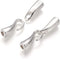 Kissitty 50 Sets Silver Alloy S Hook Clasps 46x8mm Macrame Leather Braided Bracelet Necklace Making Cord End Caps