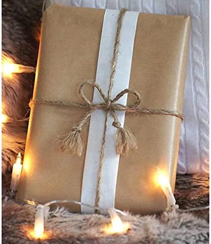 Jute Twine 328 Feet 2.5mm 4Ply Heavy Duty Natural Jute Rope String for Home Gardening Plant Picture Hanger Industrial Packing String for Gifts Presents Mason Jars Wedding Decorations Crafts