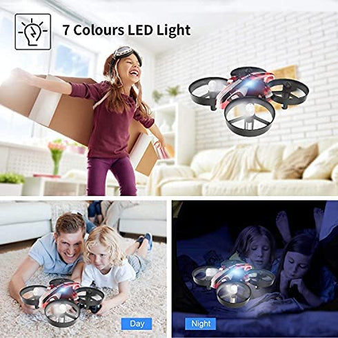 ATOYX Mini Drone for Kids & Beginners, Indoor Portable Hand Operated/RC Nano Helicopter Quadcopter with Auto Hovering, Headless Mode & Remote Control, Children's Day Gift for Boys and Girls -Red