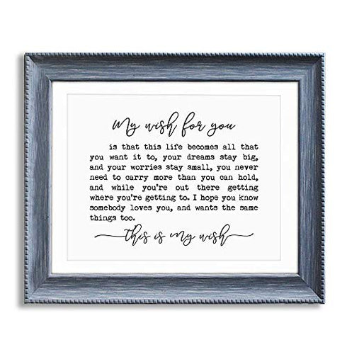 My Wish for You Sign, Farmhouse Sign, for Kids, Nursery Quotes, My Wish Quote, Inspirational Wall Art, Fine Art Print, 8 x 10 Inches Unframed (8X10 INCH)
