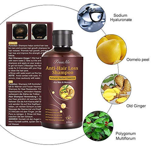 Hair Thickening Shampoo, Shampoo for Hair Growth, Hair Loss Shampoo, Hair Loss Treatment, Natural & Organic Herb Shampoo for Hair Regrowth Faster/Prevent Hair Loss
