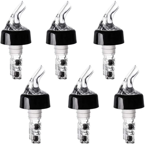 6 Pcs Measured Bottle Pourer, Liquor Pourers 1oz/30ml Automatic Liquor Bottle Pourers Bottle Jigger Quick Shot Spirit Measure Pourer for Wine Cocktail Gin Jigger