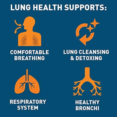 Dr. Tobias Lung Health, Lung Support Supplement, Lung Cleanse & Detox Formula Includes Vitamin C to Support Bronchial and Respiratory System - 60 Capsules, 1 Daily