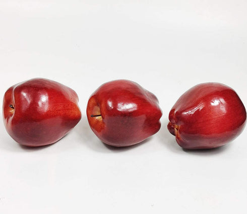 Artificial Fruit Fake Simulation Fruit for Home Kitchen Party Photography Prop Wedding Decoration (12Pcs Dark Red Apple)
