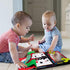 teytoy Tummy Time Floor Mirror with Crinkle Cloth Book and Teethers, High Contrast Black and White Baby Toys, Developmental Montessori Sensory Crawling Toy for Newborn Infant Toddler 0 3 6 Months Gift