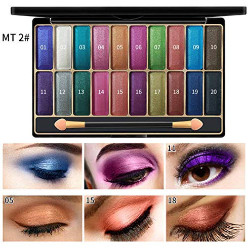 LS Kilshye Eyeshadow Palette Matte Eyeshadows High Pigment Eye Shadow Blue 20 Color Shadow Palette Long Lasting Eye Shadow Makeup for Women and Girls Pack of 1 (Multi color 2)