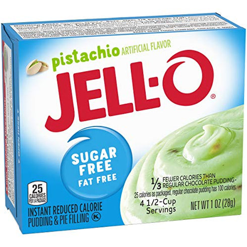 Jell-O Instant Pistachio Sugar-Free Fat Free Pudding & Pie Filling (1 oz Boxes, Pack of 6)
