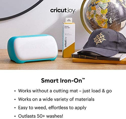 Cricut Joy Smart Iron On Vinyl - HTV Vinyl for Apparel & Decor, Outlast 50+ Washes, Quick Matless Cutting, Wide Application, Iron On Vinyl for Stickers & Decals, Gold