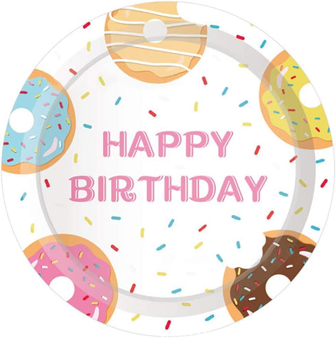 Anor Wishlife Donut Party Supplies,Donut Grow Up Party SuppliesServes 16Includes Donut Paper Plates,Cups,Napkins and Straw for Donut Party, Donut Grow Up Party, Hawaiian Party,1st Birthday,Baby Shower,Picnic,Thanksgiving,Christmas and Happy New Year(113Pc