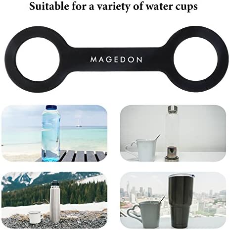 MAGEDON (2 pack) Water Bottle Carrier Grip,Water Handle Grip,Cup Strap, soft band holder strap makes any bottle handheld. For Running Bike, gym or jogging