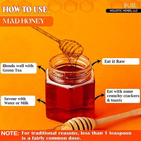 Mad Honey | Himalayan Honey | From Nectar of Rhododendron Plant | Medicinal Honey | 1 Teaspoon a day | 1.76 FL Oz. (50g)