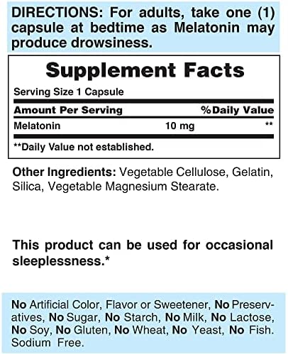 Puritan's Pride Super Strength Rapid Release Capsules Melatonin 120 Count (Pack of 2)
