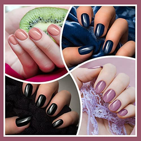 12 Sheets 192 Pieces Press on Nail Stickers Solid Color Full Nail Stickers Adhesive Nail Polish Strips Solid Nail Wraps Decals Strips Manicure Nail Stickers with Nail File for Women (Multicolor)