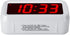 Timegyro Digital Alarm Clock, Battery Operated Desk Clock with 1.2" Large Display for Bedroom, Heavy Sleepers(White)