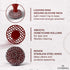 Cast Iron Chainmail Scrubber + Pan Scraper - Ergonomic Stainless and Silicone Cleaner for Pots and Skillets - Premium Food-Safe Design - Easy to Clean Dishwasher Safe Cookware Sponge Kitchen Accessory