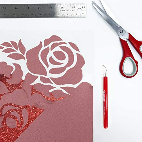 Siser Glitter HTV 12"x3ft Roll (Red) Iron on Heat Transfer Vinyl