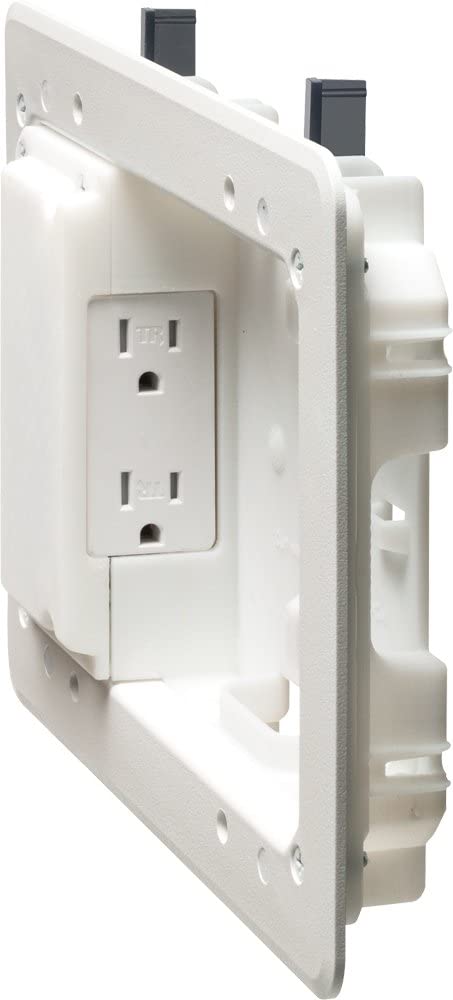 Arlington TVL508-1 Low Profile TV Box for Shallow Walls, 8-inch x 5-inch Box, 1/2-inch or 5/8-Inch Drywall, 1-Pack