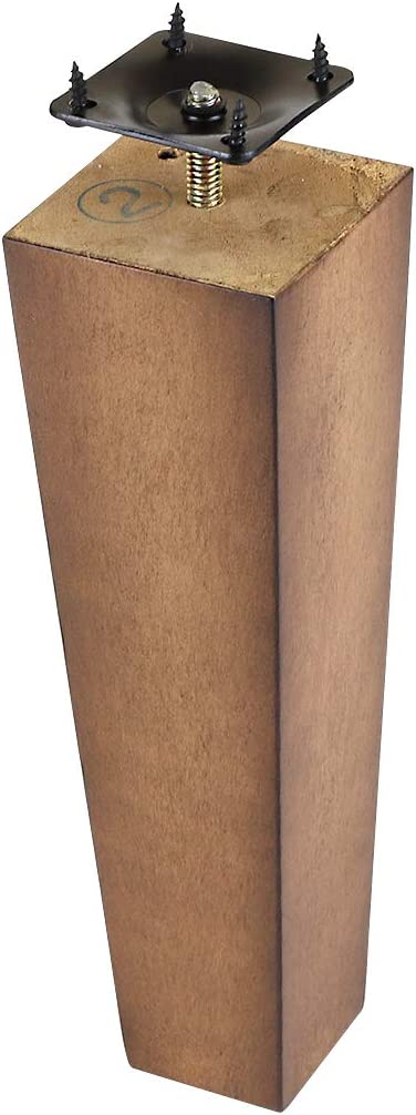 ProFurnitureParts Sandstone 9" Tall Tapered Wood Sofa Legs w/Anti-Skid Pads, Leg Plates Included Set of 4