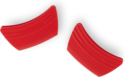 Le Creuset Silicone Set of 2 Handle Grips, 5" x 2 1/2" each, Cerise