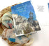 Smiling Wisdom - City Retirement Journey Goodbye Greeting Card - Wherever You Go, Go with All Your Heart Gift Set - Chiffon Viscose Scarf - Woman Coworker Grad - Tan Blue Multi-Colored