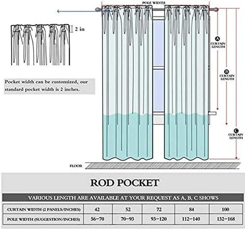 Dreaming Casa Solid Sheer Curtains Living Room Black Rod Pocket Voile Draperies Window Treatment 2 Panels 84 inches Long, 52" W x 84" L