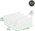 mDesign Plastic Purse and Handbag Organizer - Closet Storage System for Zipper Tote Bag, Purse, Clutch, Wallet, Pocket Book Organization - 3 Sections - Lumiere Collection - White