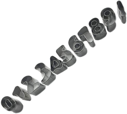 Cookie Cutter Stainless Steel Alphabet Letter Number 0 to 10 Shape Cookie Cutter Mold DIY Cake Molds with Storage Box,Pack of 37 Pcs