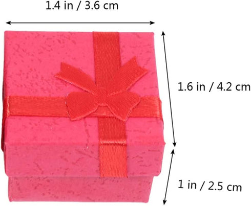 HEMOTON 24pcs Gifts Box Set Jewelry Gift Boxes Cardboard Jewelry Boxes Rings Pendants Earring Necklaces Boxes for Anniversaries Weddings Birthday Red