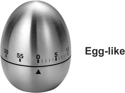 Kitchen Egg Timers for Boiling Eggs?Cute Manual Stainless Steel Metal Mechanical Visual Countdown for Cooking Timer with Loud Alarm?for School, Learning, Projects, and Exercise