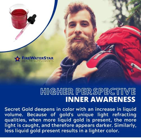 Liquid Gold Drops - Colloidal Gold - Nano Gold - Made from 99.99% Pure Swiss Gold - 100 ppm - Ascension Aid - Brain Boost - Enhance Awareness, Clarity, Dreams, Intuition and Memory